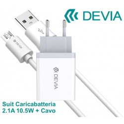 Smart Charger Suit 2.1A + Cable for Android White