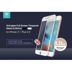 Anti-finger Full Screen Tempered Glass 0.26mm iPhone 7 White