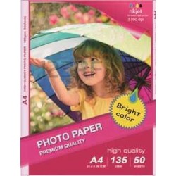 Papel Photo High Glossy Inkjet (cast coated)150g A4 50Folhas